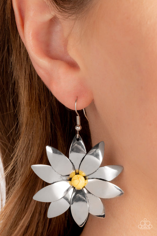 Pinwheel Prairies - Yellow  Paparazzi Earrings