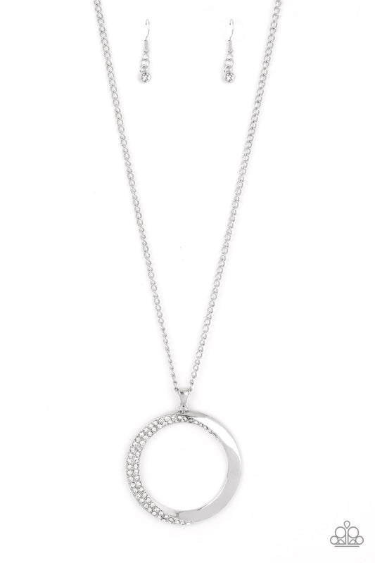Encrusted Elegance - White Paparazzi Necklace