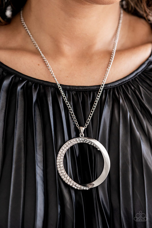 Encrusted Elegance - White Paparazzi Necklace