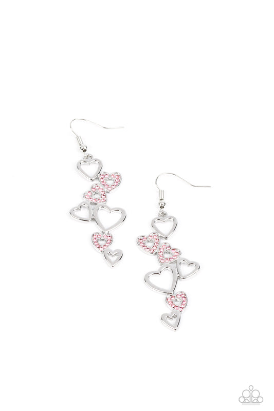 Sweetheart Serenade - Pink Paparazzi Earrings