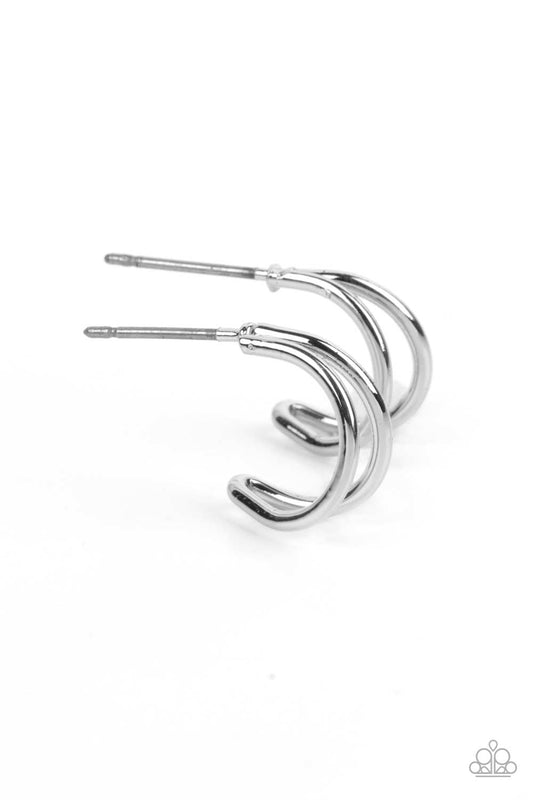 Charming Crescents - Silver Paparazzi Earrings