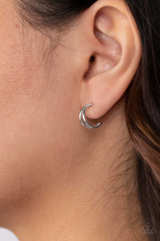 Charming Crescents - Silver Paparazzi Earrings