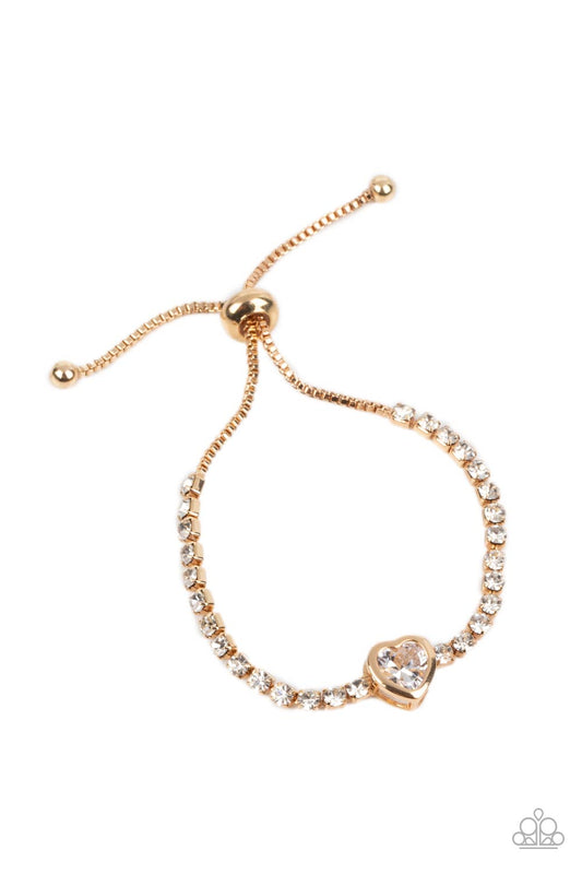 Mirrored Love - Gold Paparazzi Bracelet