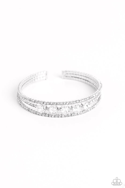 Lucid Layers - White Paparazzi Bracelet