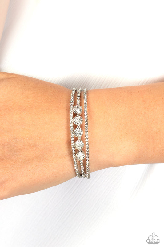 Lucid Layers - White Paparazzi Bracelet