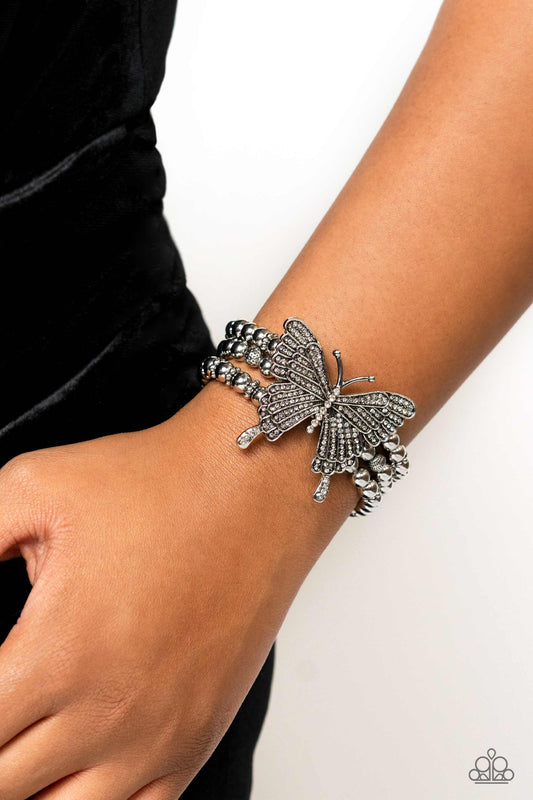 First WINGS First - White  Paparazzi Bracelet