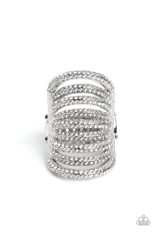 Rippling Rarity - White  Paparazzi Ring