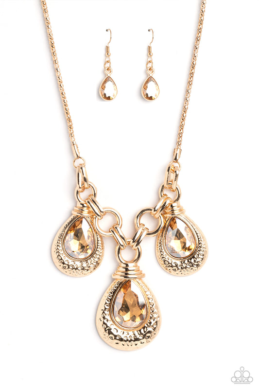 Built Beacon - Gold  Paparazzi Necklace