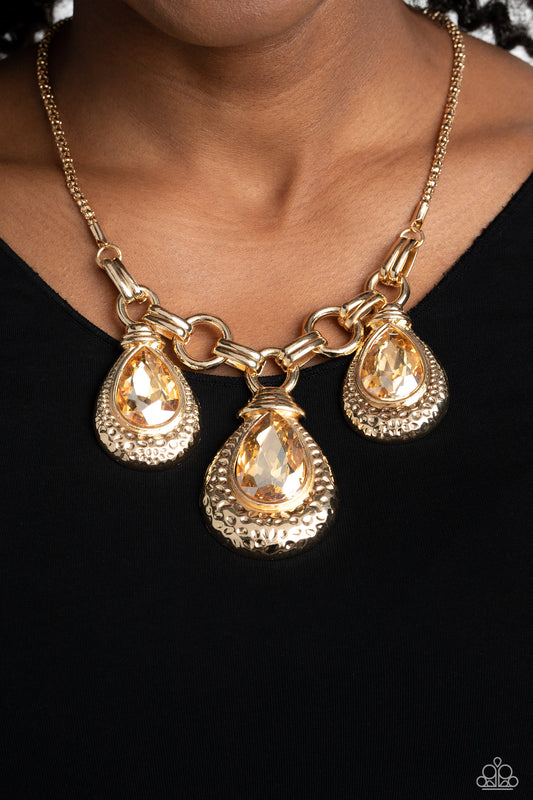 Built Beacon - Gold  Paparazzi Necklace