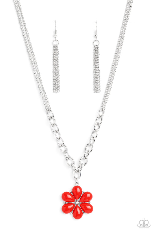 Dazzling Dahlia - Red  Paparazzi Necklace