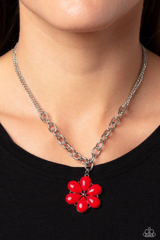 Dazzling Dahlia - Red  Paparazzi Necklace