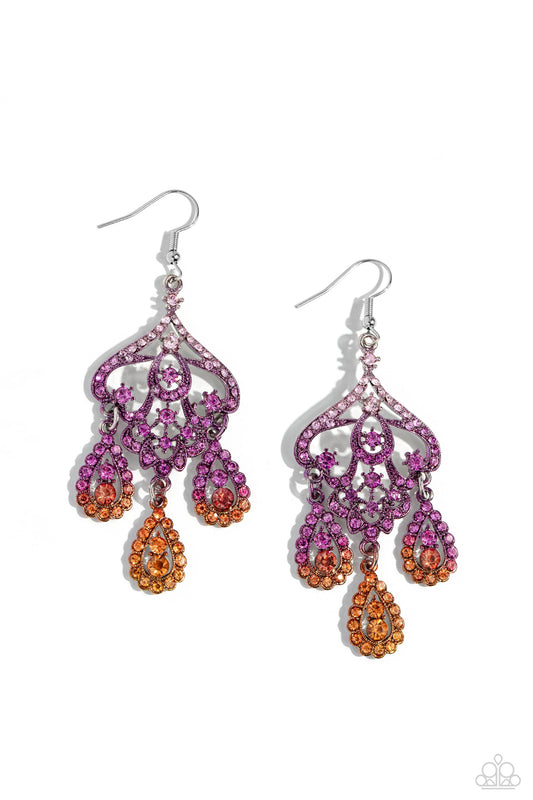 Chandelier Command - Multi Paparazzi Earrings