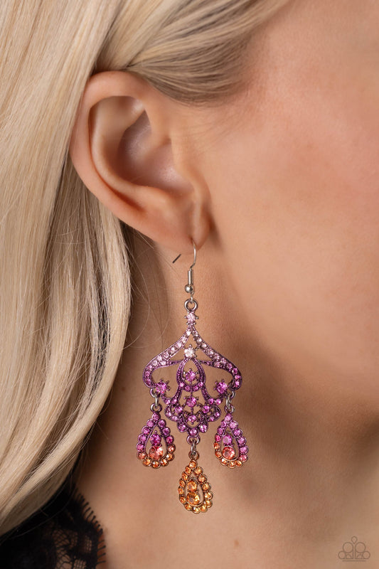 Chandelier Command - Multi Paparazzi Earrings
