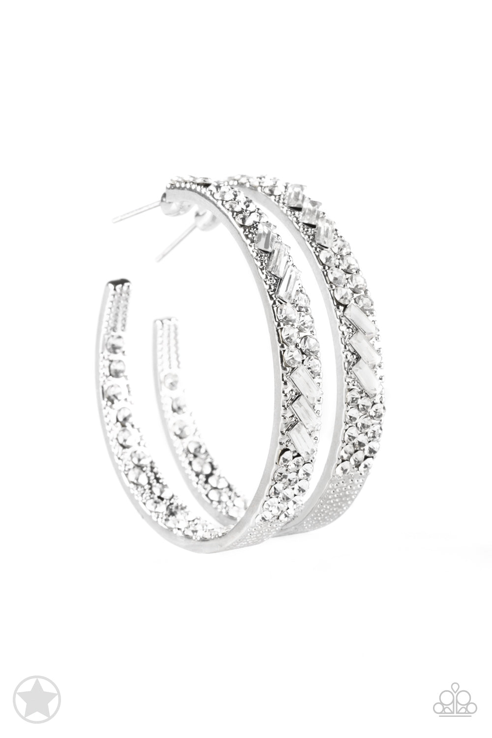 Paparazzi GLITZY By Association White Earrings