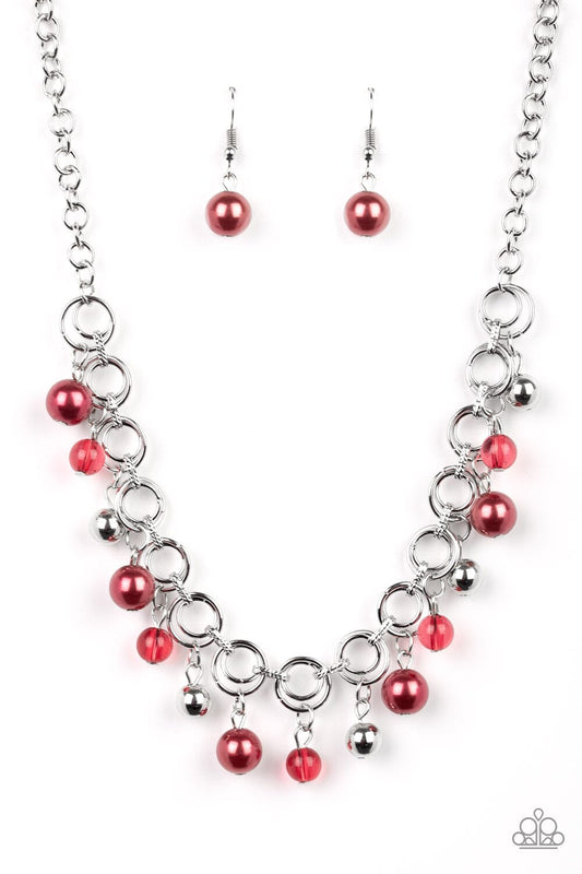 Paparazzi Fiercely Fancy - Red Necklace