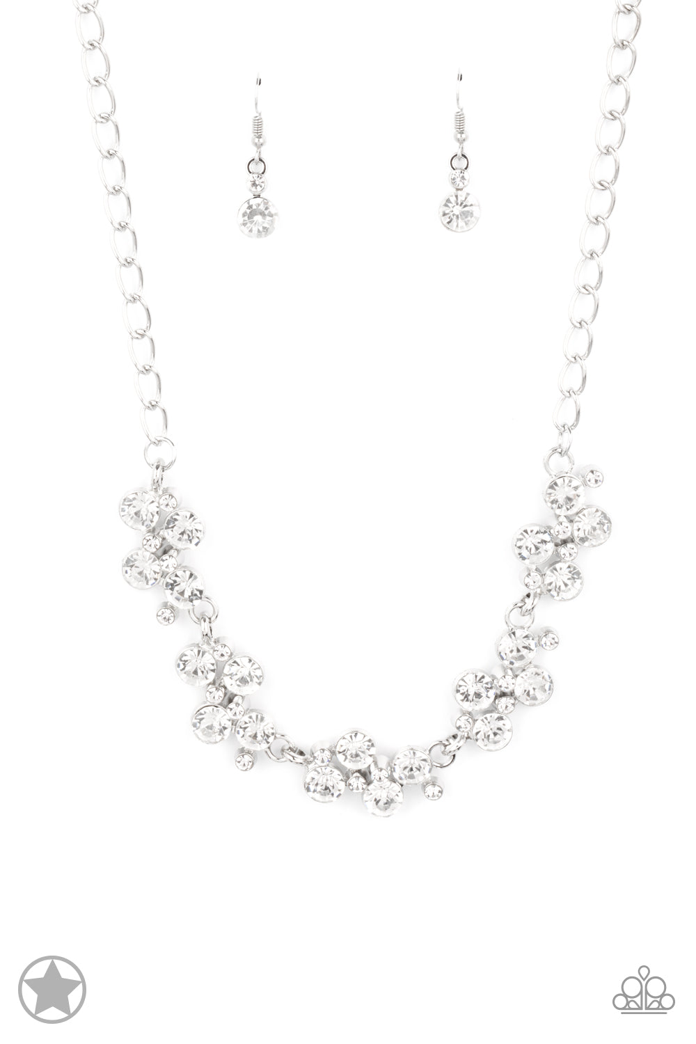 Paparazzi Hollywood Hills White Necklace Blockbuster