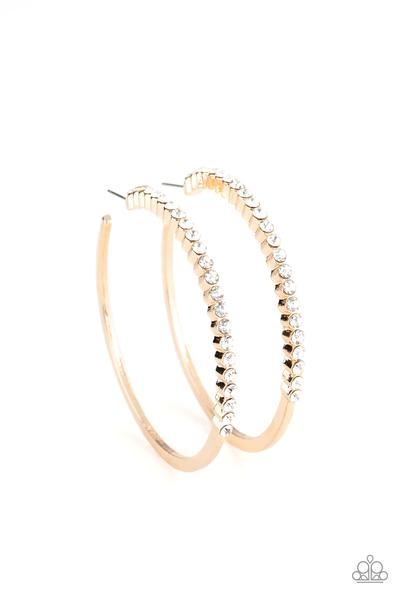 Paparazzi Accessories Making Rounds - Gold Earrings
