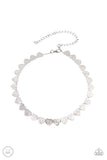 Playing Hard To Get- Silver Paparazzi Silver Choker Necklace