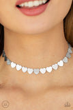 Playing Hard To Get- Silver Paparazzi Silver Choker Necklace