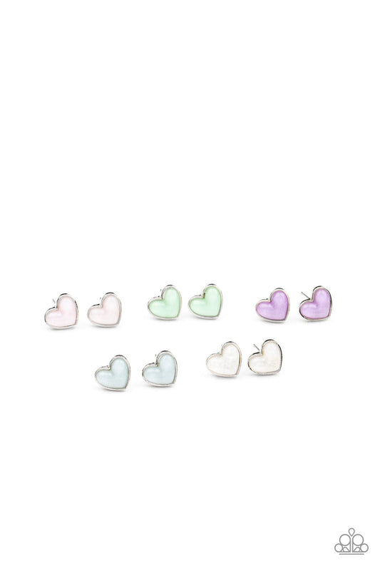 Starlet Shimmer Pastel Heart Earrings