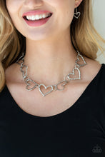 Paparazzi Necklace ~ Vintagely Valentine - Silver