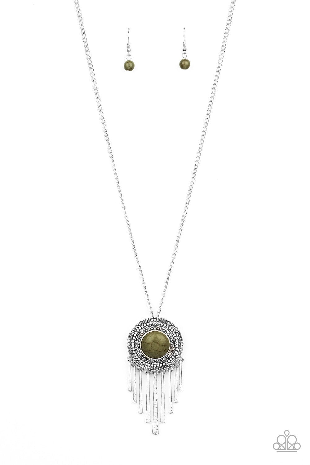 Bon VOYAGER - Green Necklace - Paparazzi Accessories