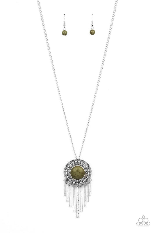 Bon VOYAGER - Green Necklace - Paparazzi Accessories