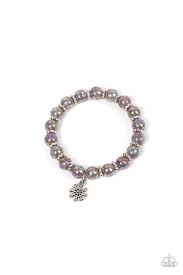 Paparazzi Starlet Shimmer Bracelets- Snowflake Charms - IRIDESCENT