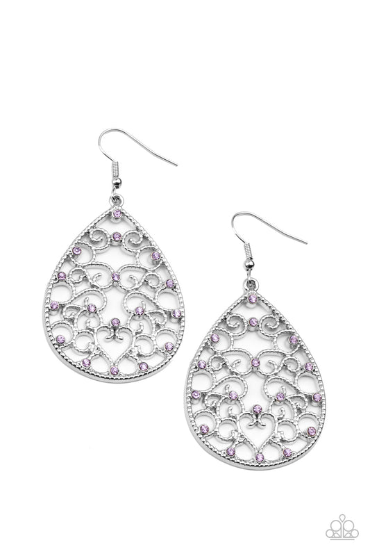 Paparazzi Marriage Carriage Purple Earring