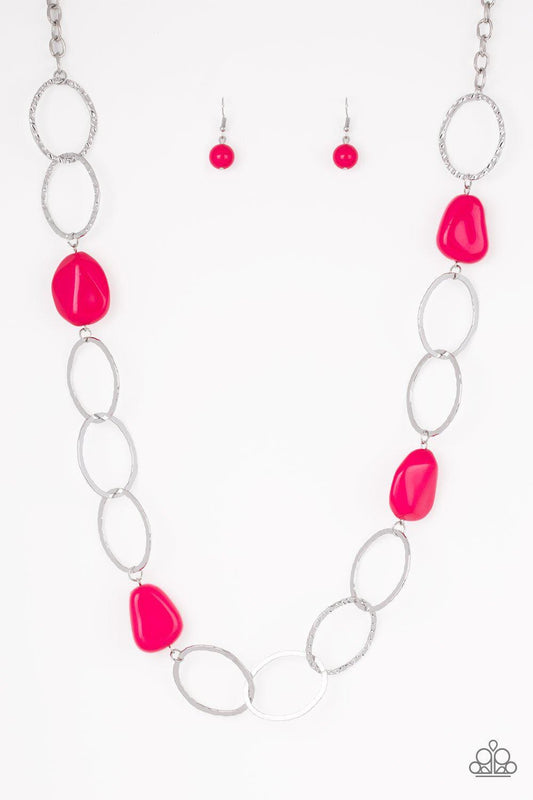 Paparazzi Modern Day Malibu - Pink Necklace